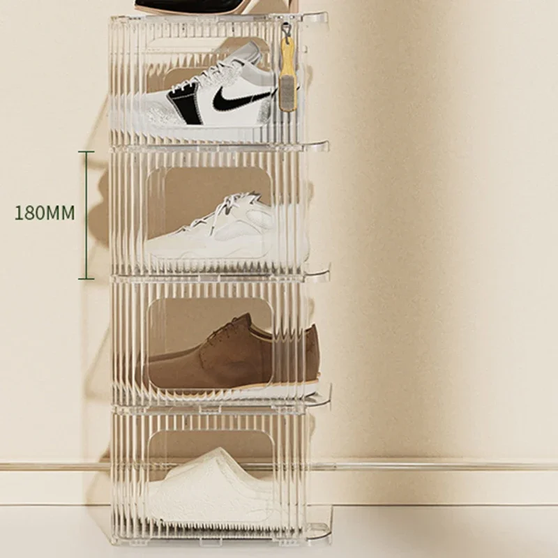 Narrow Vertical Cupboard Shoe Cabinet Cupboard Plastic Narrow Mobile Shoe Cabinet Storage Range Chaussures Home Furniture