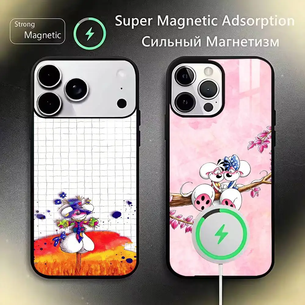 Cartoon D-Diddl   Phone Case For iPhone17,16,15,14,13,12,11 Plus,Pro Magnetic with Magsafe Wireless Charging