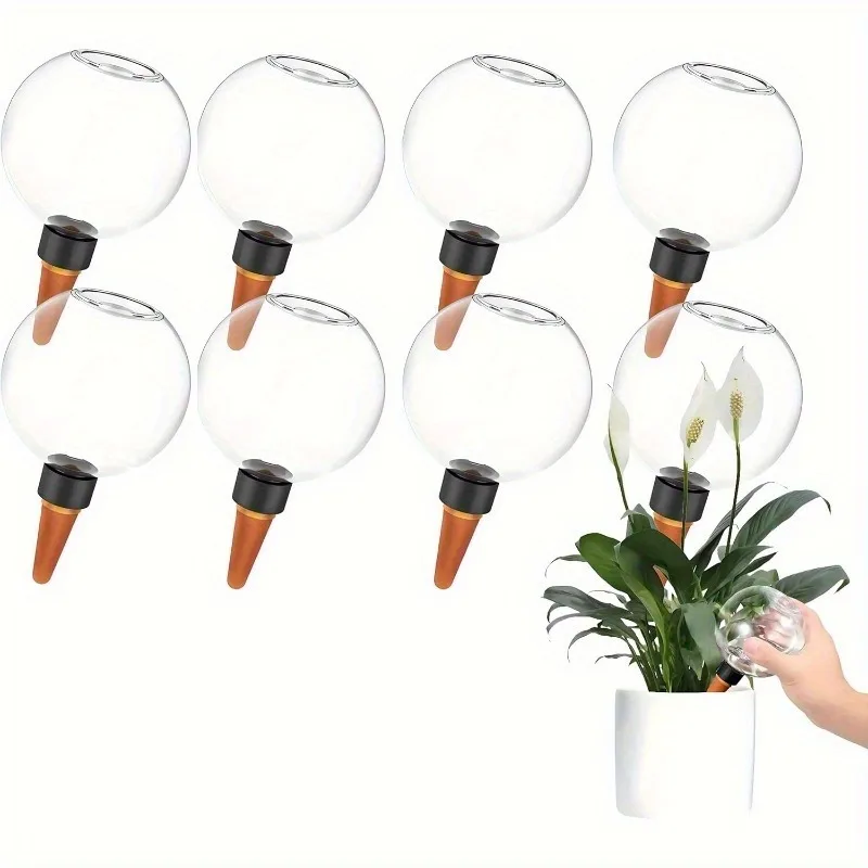 

4/5/8pcs Automatic Watering Balls 500ml Large Capacity Transparent Water Dispenser Drip Irrigation Self Watering Device Plants