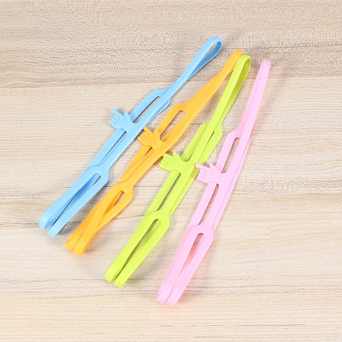 

4pcs Silicone Bookmark Book Markers, Creative Finger Style Page Holder, Cute Cartoon , Chic Stationery Supplies