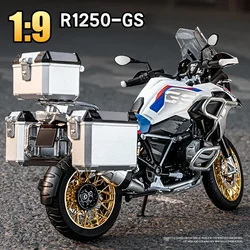 New 1:9 R1250 GS ADV Alloy Die Cast Motorcycle Model Toy Vehicle Collection Sound and Light Off Road Autocycle Toys Car