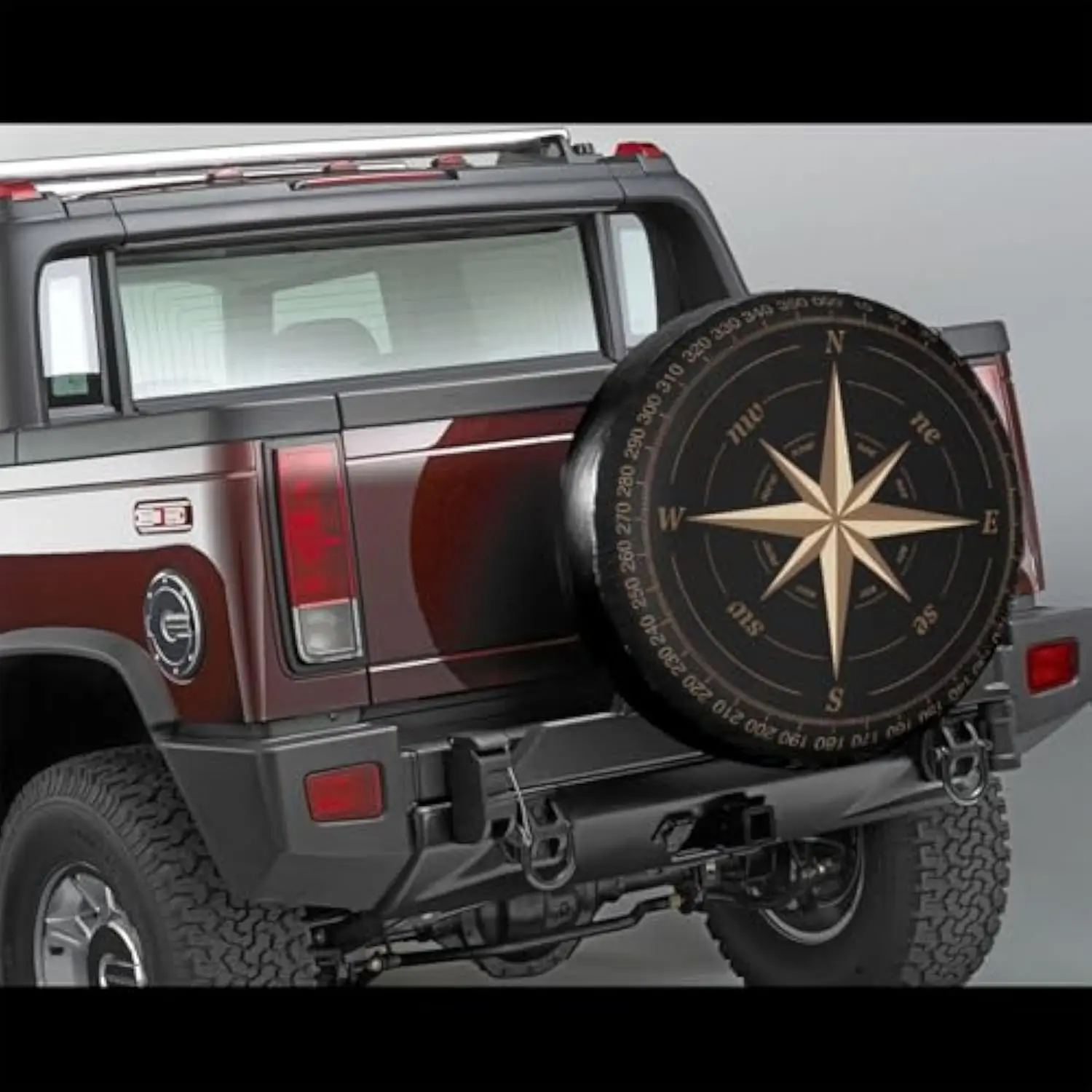 Vintage Compass Rose Tire Cover Waterproof Sun Protection Spare Wheel Protector for SUV Truck RV