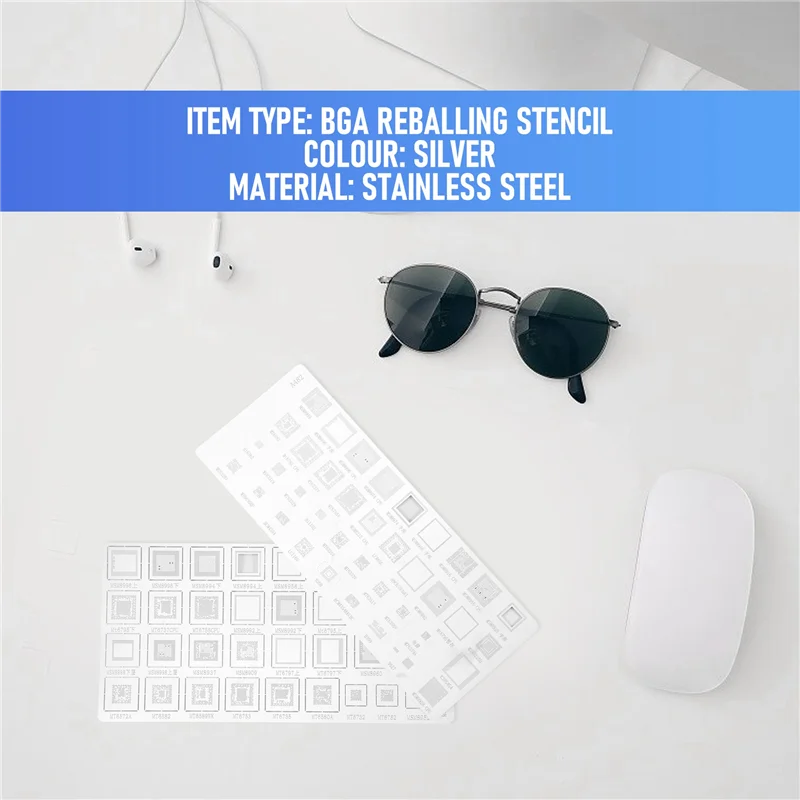 N84R 4PCS Universale BGA Stencil Per MTK MSM Huawei Xiaomi Ipad CPU RAM PM Alimentazione IC Reball Spille Modello di Calore Diretto