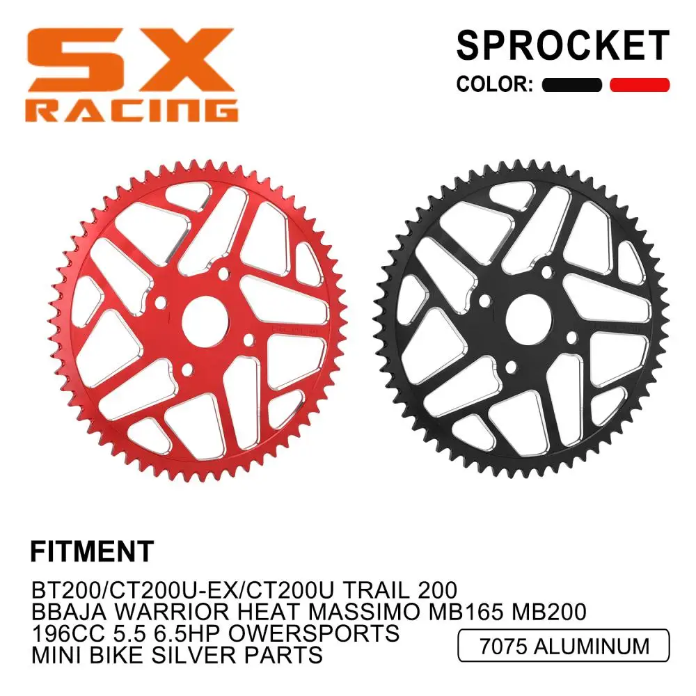 

Owersports Mini Bike Chain Sprocket For CT200U-EX BT200 CT200U Trail 200 Baja Warrior Heat Massimo MB165 MB200 196CC 5.5 6.5HP