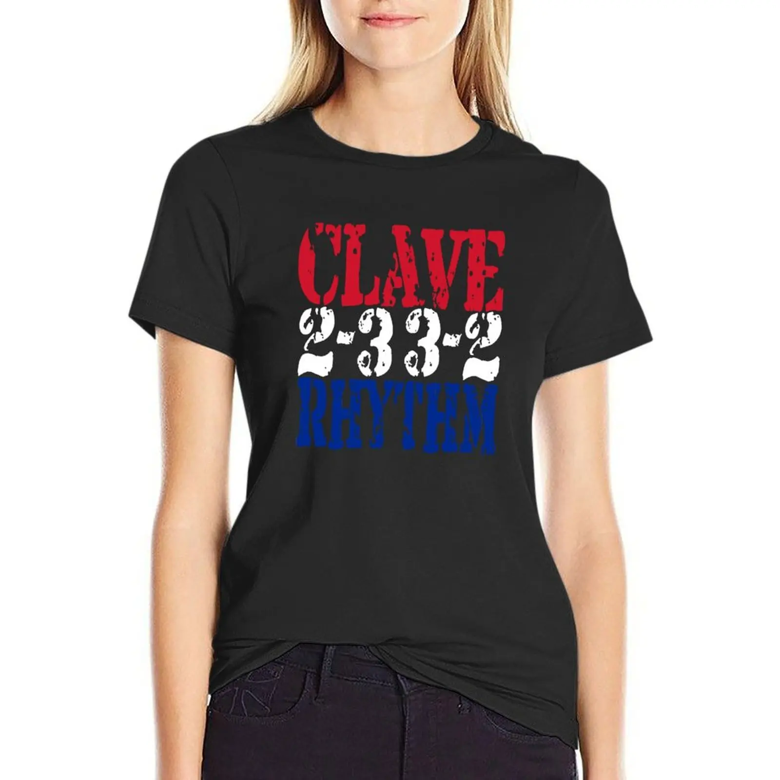 Clave Rhythm Salsa Music T-Shirt plus size tops Female clothing Women's t-shirt