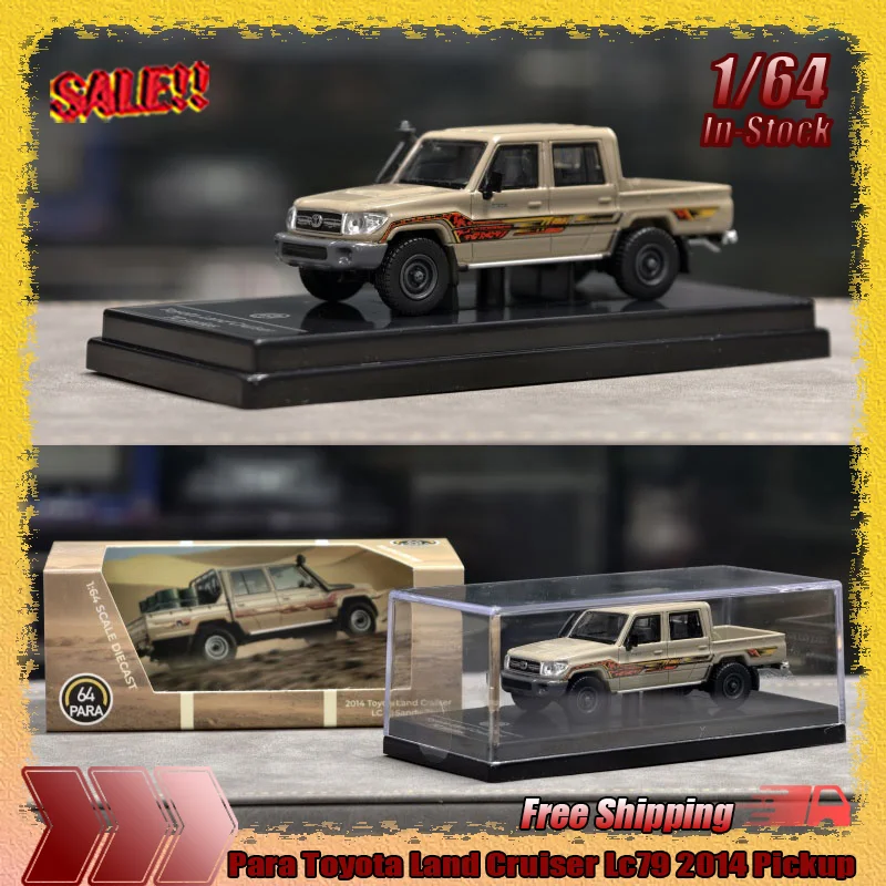New Para 1:64 Toyota Land Cruiser Lc79 2014 Pickup Simulation Alloy Miniature Die-Cast Car Model Customized Collectible Toy Gift