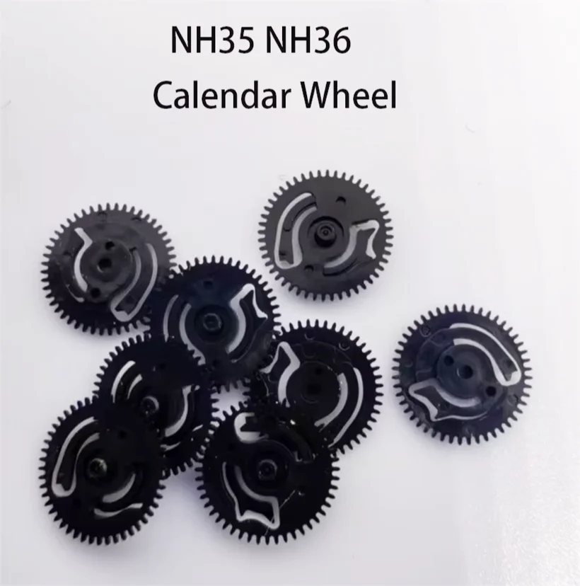 Watch Accessories Movement Parts Suitable For NH36 and NH35 Mechanical Movements Plastic Black Calendar Wheels Movement Parts