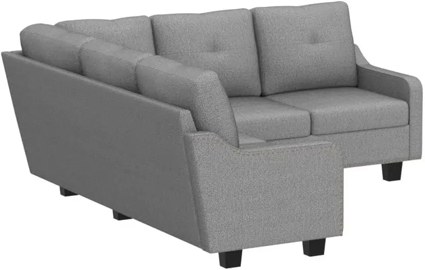 Convertible Sectional Sofa L Shaped Couch for Small Apartment Reversible Sectional Couch for Living Room