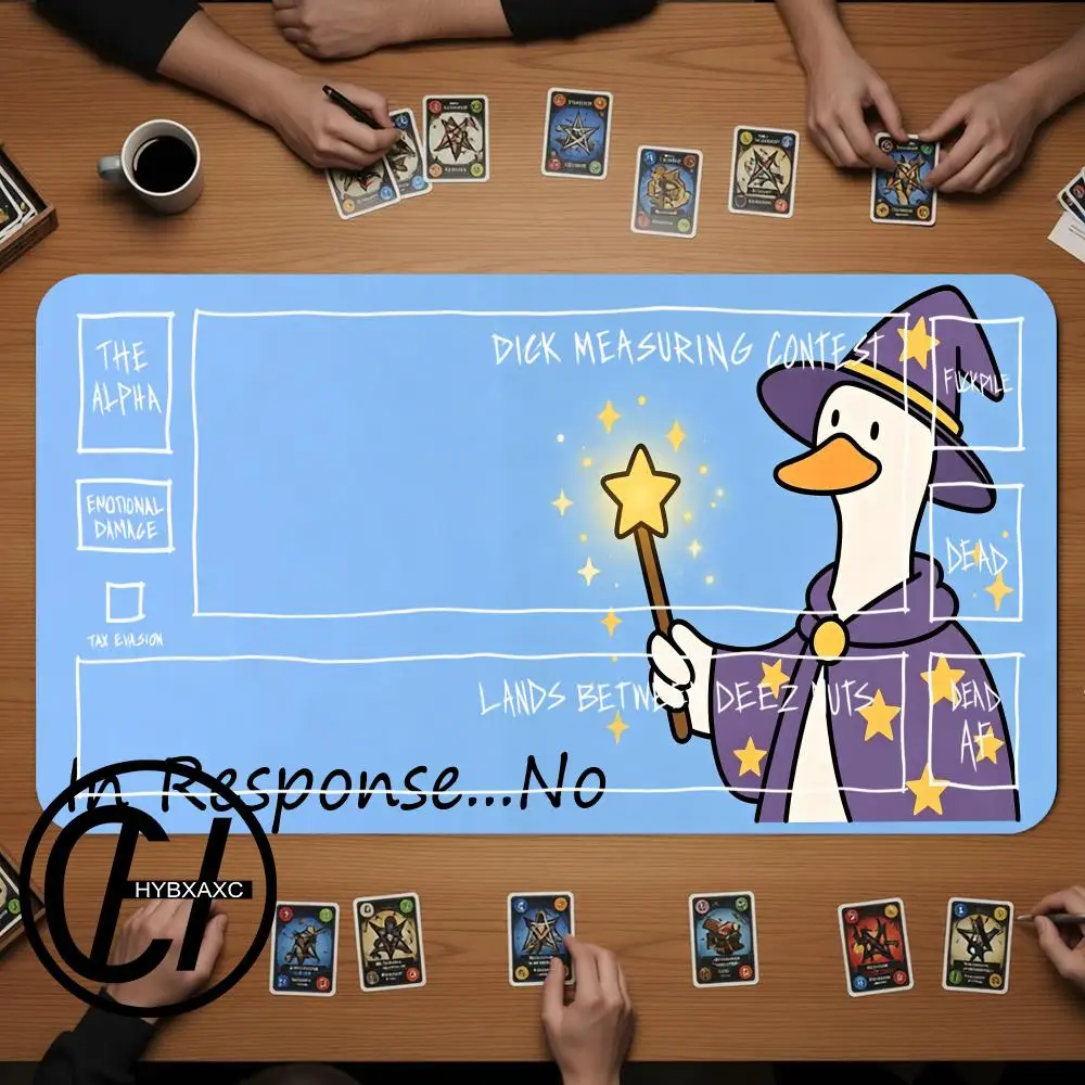 HYBXAXC In Response...No Goose Magic Party Game Mouse Pad TCG Playmat Fantasy Card Game Mat for Gamers Fantasy Tabletop