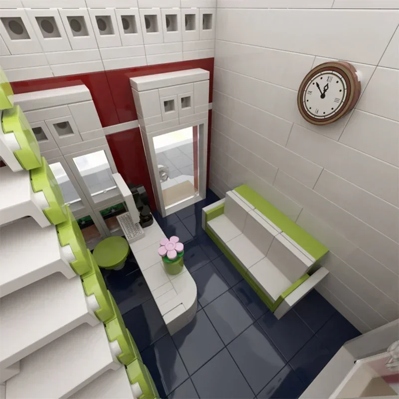 Moc Building Blocks Street View สถานีวิทยุและ Music Store การวิเคราะห์อิฐ DIY ประกอบของเล่นก่อสร้างสําหรับวันหยุดของขวัญ