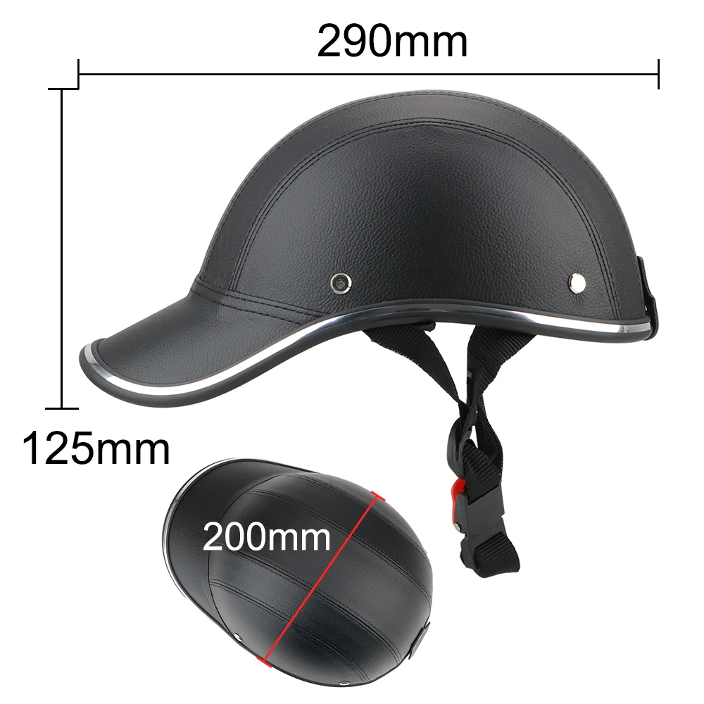 Baseball Cap Style Safety Hard Hat Motorcycle Half Helmet For Cafe Racer Chopper Scooter Half Face Vintage Summer Cap