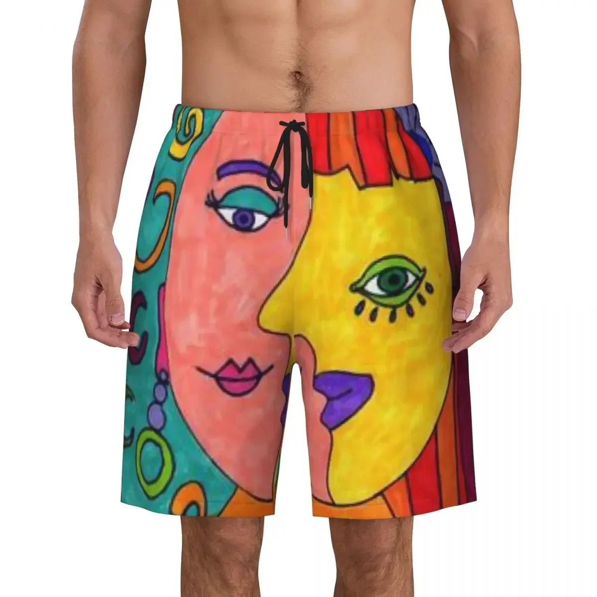 

Pablo Picasso Art Board Shorts Мужские крутые пляжные шорты Трусы Быстросохнущие плавки