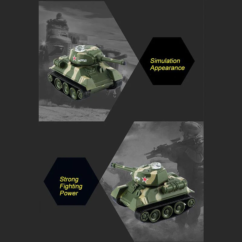 1:100 Schaal Mini Tiger RC Tank Model ImitateRemote Radio Afstandsbediening Tank Elektronische Jongens Speelgoed voor Kinderen Kids Geschenken