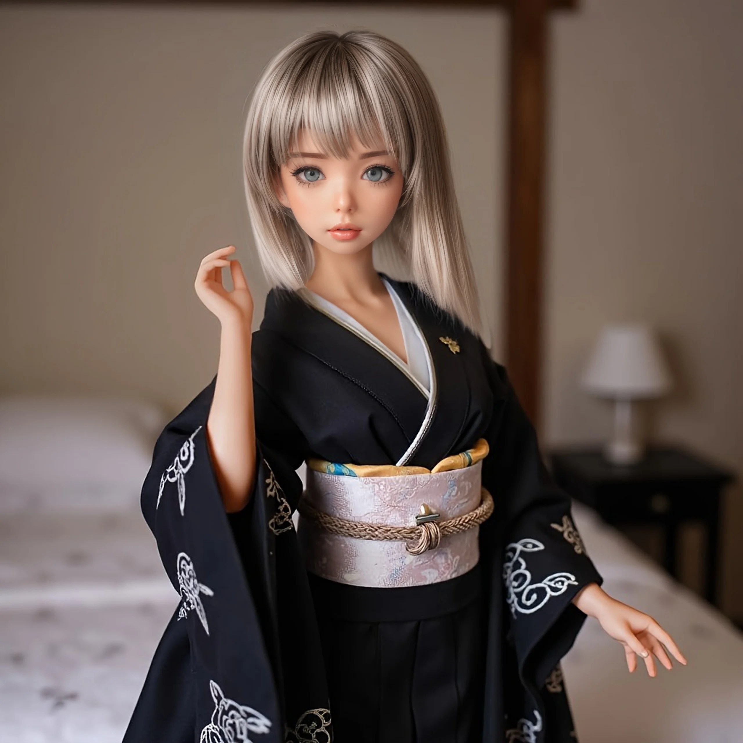Anime Cosplay 68cm Small Realistic Silicone Mini Doll Soft Anime Action Figure Doll Soft Real Skin Touch Feeling