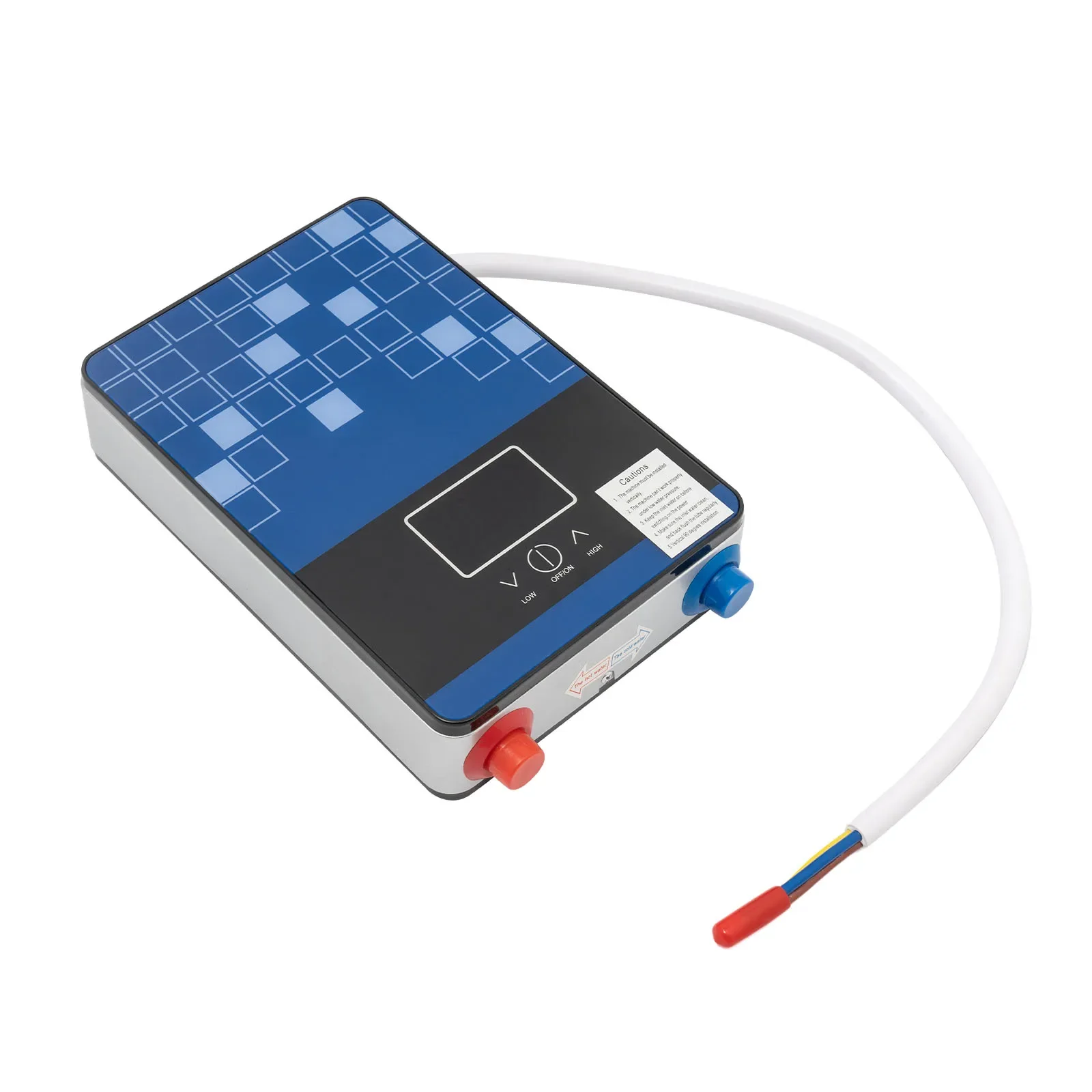 

110V 4500W Electric Instant Hot Water Heater Tankless Boiler Bathroom Shower Head Overheating Protection (Blue)