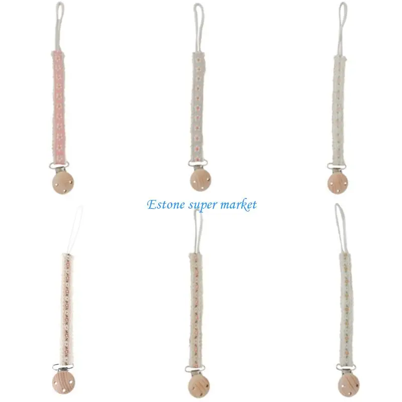 Clip para chupete bebé artesanal 090B, soporte seguro para chupete infantil 260mm para niños y niñas