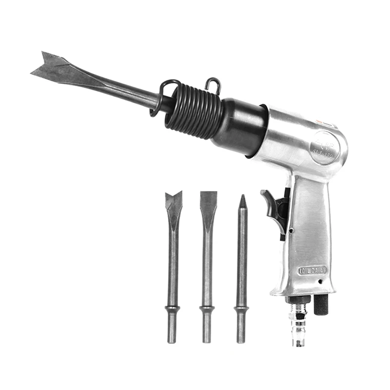 AT51-Neumatic Hammer Tool Handheld Air Industrial Powerful Handle Straight Type Air Chisel Pneumatic Hammer Shovel Tool 150Mm
