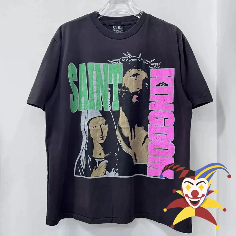 Washed Saint Kingdom T-Shirt Men Women 1:1 High Quality Tee Tops Oversized T Shirt