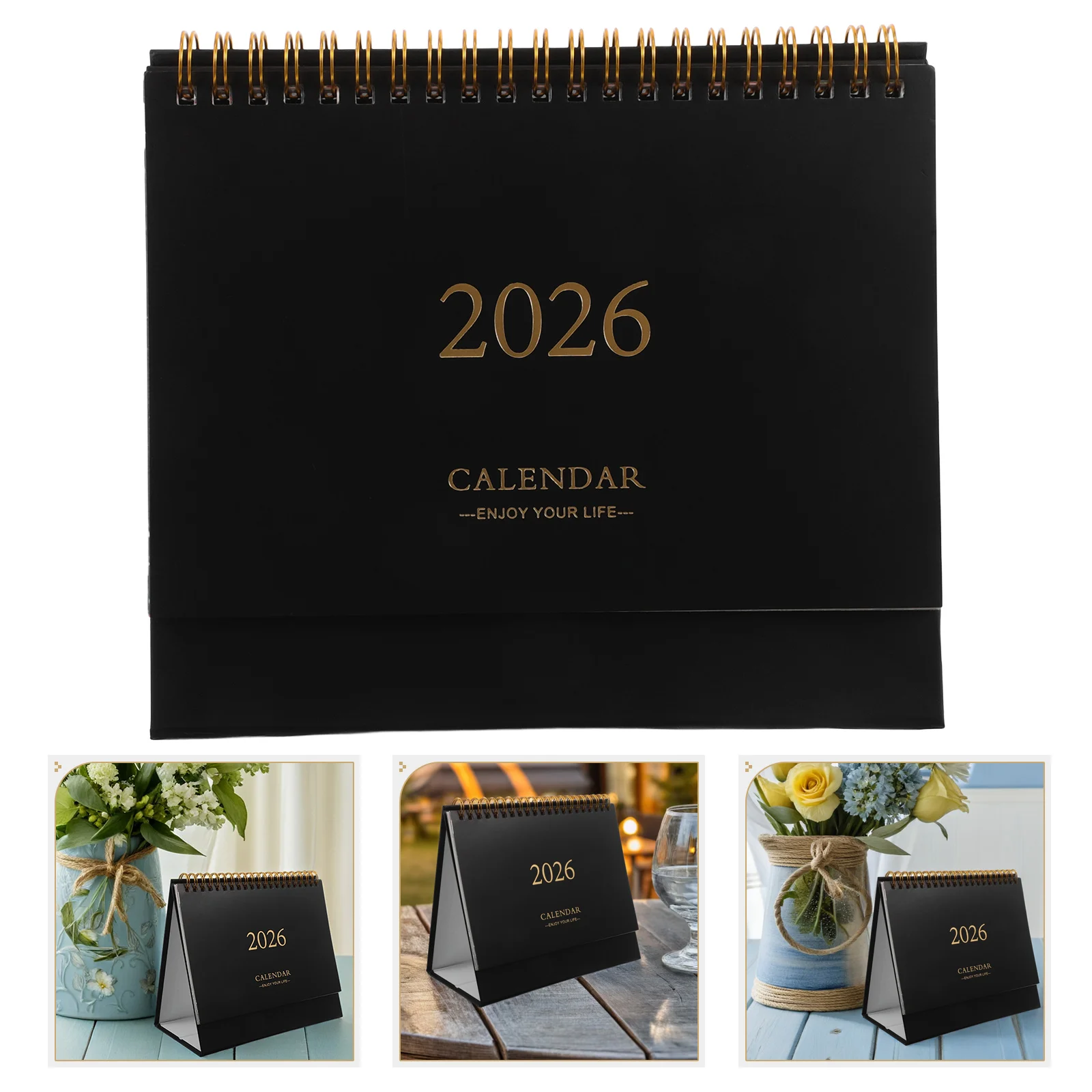 

Desk Calendar Simple Mini Business Academic Small Ornaments Accessories Calendars Black Student