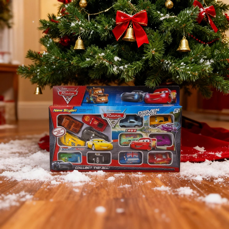 

12 шт./компл. подарочная коробка Disney Pixar Car Back Force Lightning Mcqueen Jackson Storm Mater модель автомобиля игрушки Рождественский подарок для детей