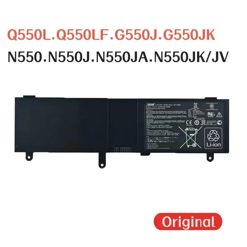 100%Original 4000mAh for ASUS Q550L Q550LF G550J G550JK C41-N550 N550J N550JK N550JV Laptop Battery