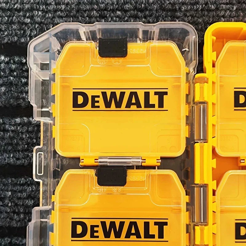 DEWALT Original TSTAK Yellow Tough Case Mini Stackable 74*67*17MM Drill Bits Storage Box Tool Accessories 2PCS