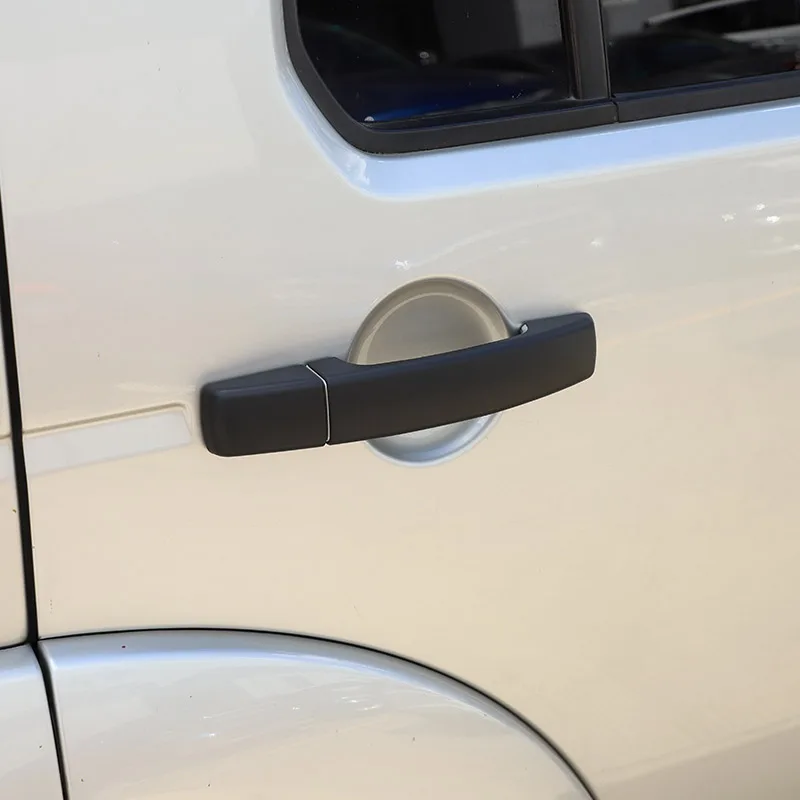 8pcs Black Car Door Handles Decorative Cover Trim For Land Rover discovery 4 LR4 RR Sport Freelander 2 Exterior Accessories