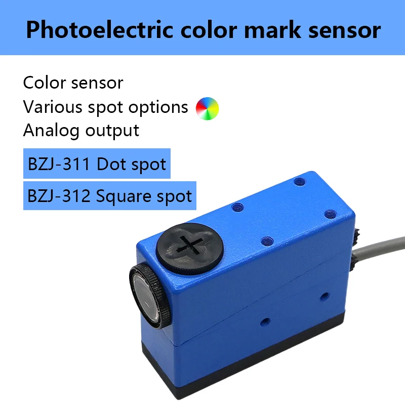 Color Mark Sensor Color Photoelectric Sensor Switch BZJ-3 10mm Sensing Distance NONC DC 10-30v Bag Making Machine