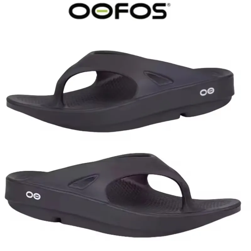 OOFOS-Pantoufles coordonnantes pour hommes et femmes, tongs de plage, sandales d'intérieur, chaussures de maison