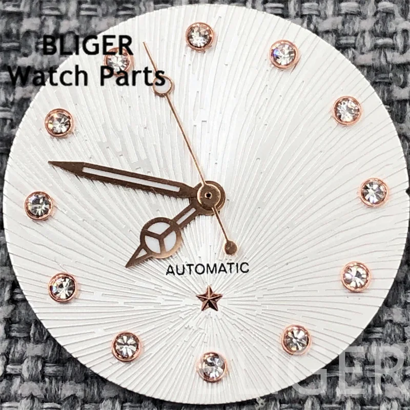 BLIGER 女性の腕時計ダイヤル紫緑白 24.5 ミリメートル Deville 腕時計ダイヤルフェイスフィット NH05 NH06 女性の腕時計修正されたアクセサリー