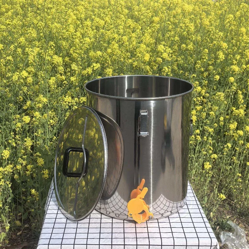 30L Stainless Steel Honey Bucket Stainless Steel Honey Storage Bucket 201/304 Can Add Filter