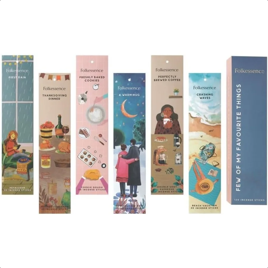 

Incense Sticks Pack of 6 Incense 120 Incense Sticks Incense Scented Cinnamon Espresso Cookie Dough Organic and Non Toxic Incens