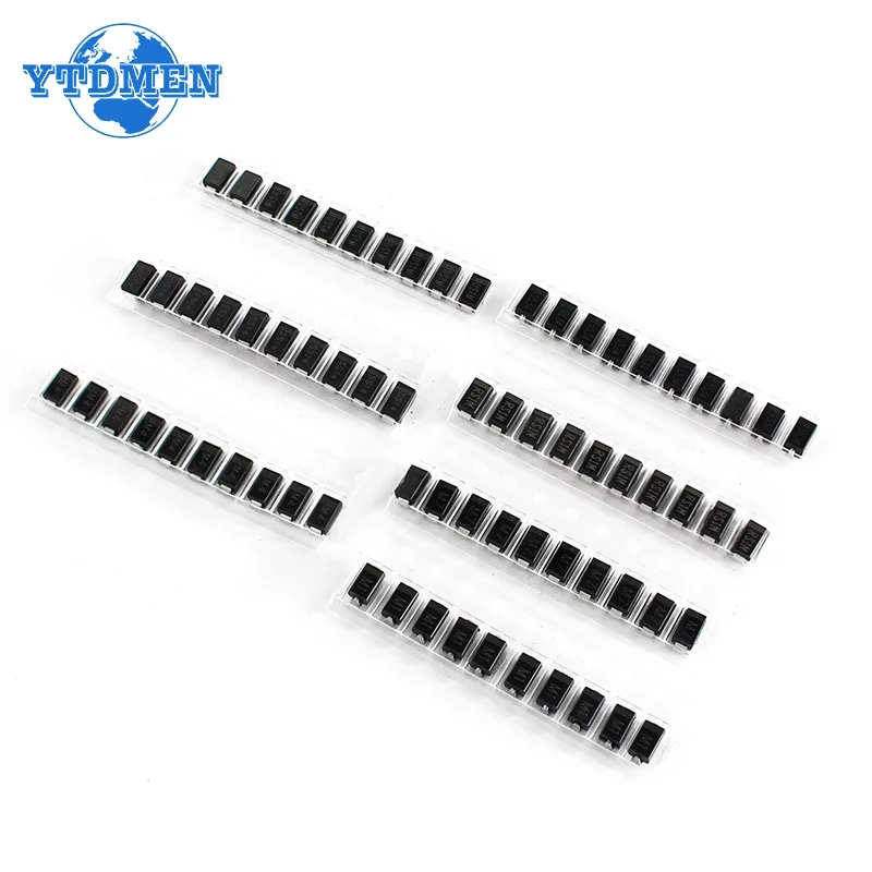 70/100PCS SMD Diodes 1N4007 M7 1N4001 M1 1N4004 M4 SS14 US1M RS1M SS34 Schottky Diode Rectifier Diodes Set 1N4148 1N5399 1N5408