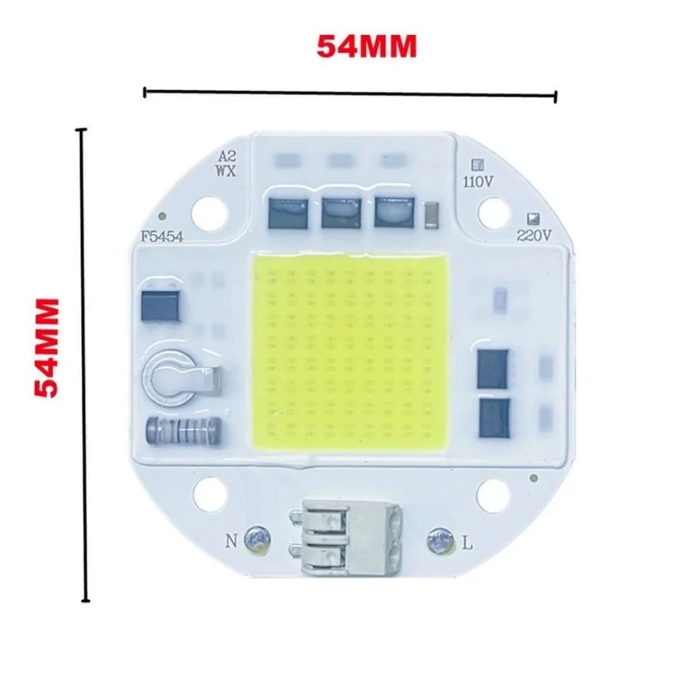 Chip LED AC110V 220V 50W 70W 100W Chip COB sin necesidad de controlador cuentas de lámpara LED para foco de luz de inundación iluminación DIY sin soldadura