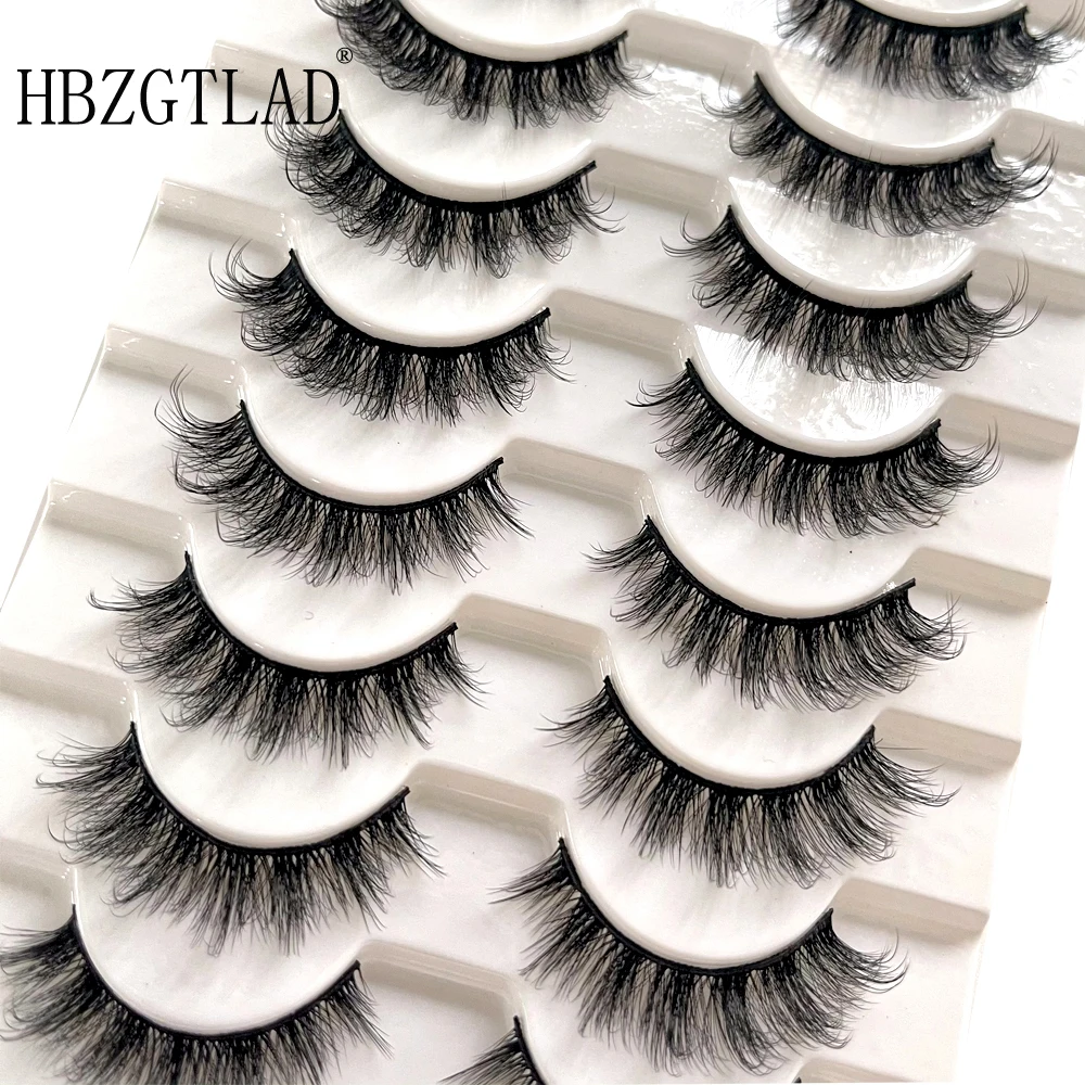 ใหม่10คู่ Multipack Faux 3D Mink ขนตาปลอม Handmade ยาวขนตาธรรมชาติยาวตา Peralatan Rias Eye Lashes