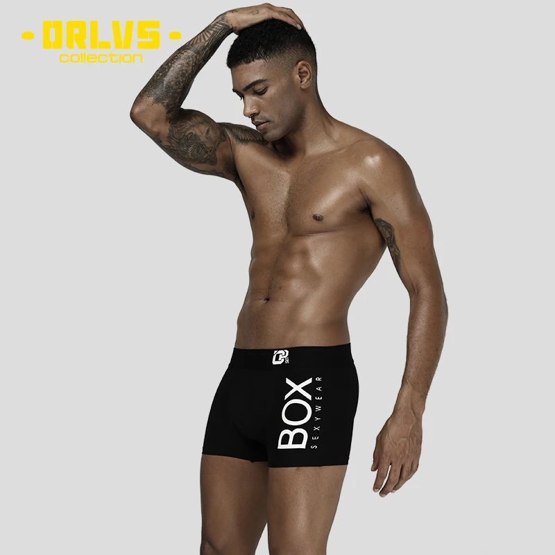 ORLVS – Boxer en coton pour homme, sous-vêtement Sexy, confortable et doux, caleçon masculin, OR212