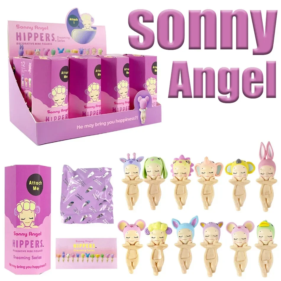 New Hot Selling Sonny Angel 2024 Animal Sleep Series Macaron Style Christmas Decoration Birthday Gifts Trendy Play