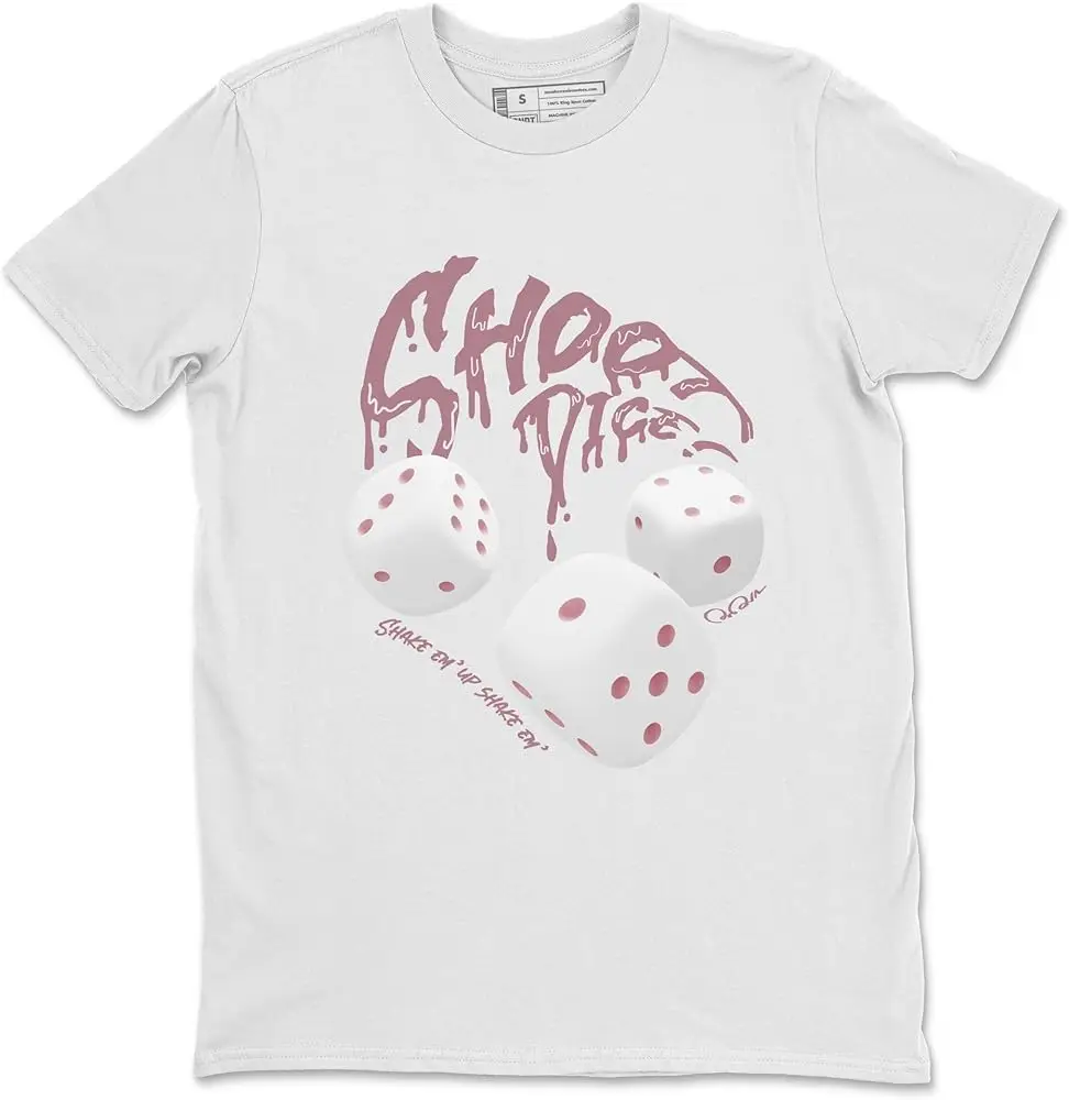 Graphic Tees Shoot Dice Design Printed 1 Mauve Sneaker Matching T-Shirt Y2K tops Unisex Summer Short Sleeve