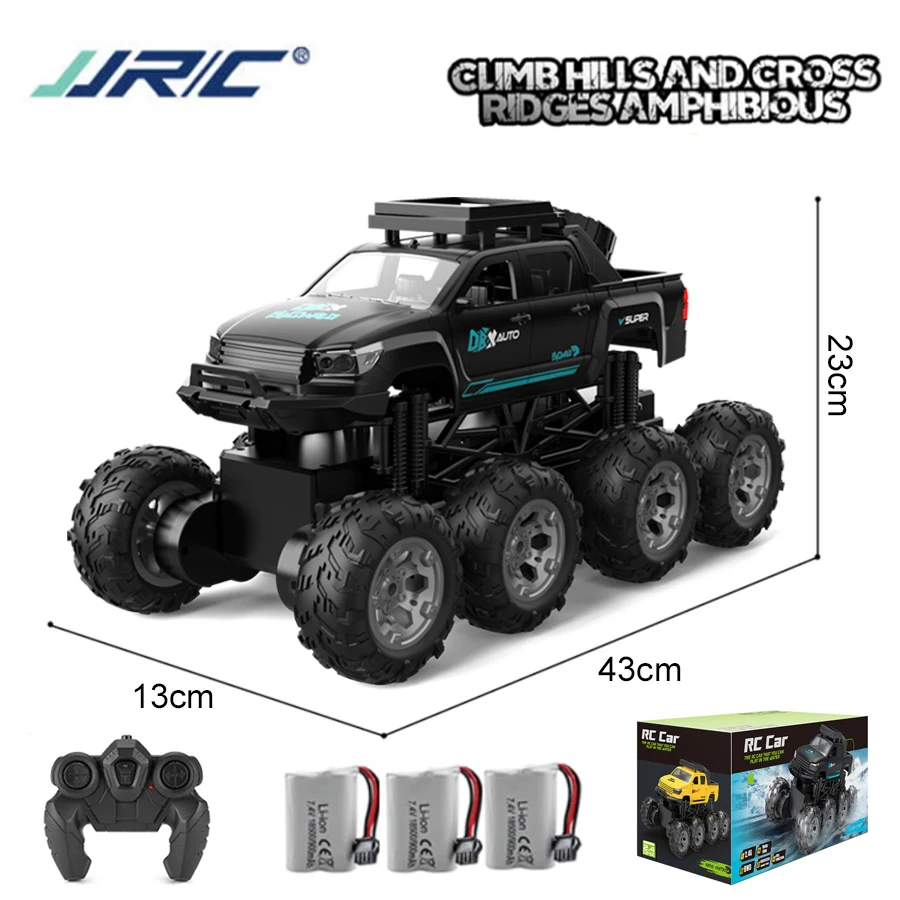 JJRC 8x8 2.4G RC Ciężarówki terenowe 8WD RC Samochód z napędem na 8 kołach Buggy Pojazd pancerny Sterowanie radiowe Pojazd elektryczny Zabawki