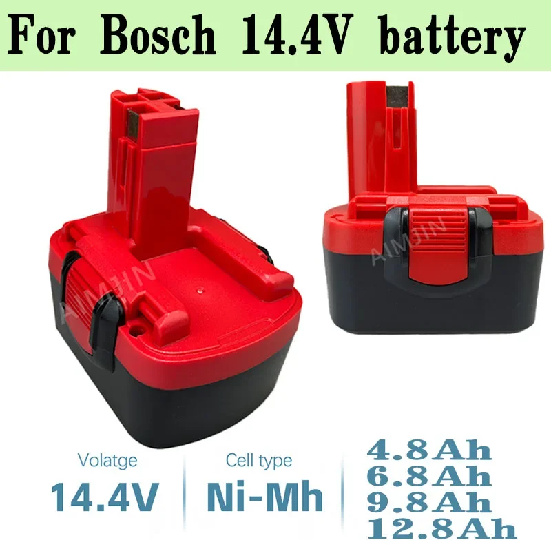 4.8/6.8/9.8/12.8Ah For Bosch 14.4V Battery For Bosch D70745 2607335273 BAT038 BAT140 BAT041 2607335465 26073356 Drill Battery