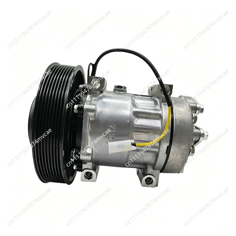24V Truck Air Conditioning Compressor,Heavy-Duty Cooling System Component for Large Vehicles,Powerful AC Compressor