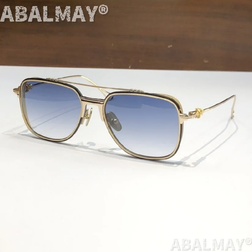 نظارات شمسية مصممة عالية الجودة للرجال والنساء مقاس 55-20 من التيتانيوم بتصميم عصري فاخر نظارات شمسية UV400 مع صندوق