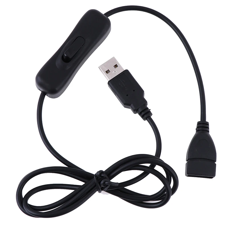 Data eletrônica convertendo 1m cabo usb macho para fêmea interruptor liga/desliga cabo alternar lâmpada led linha de alimentação preto