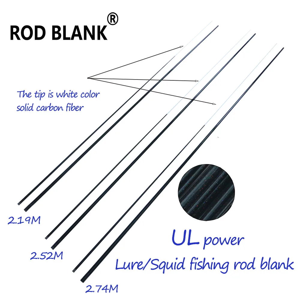 Angelrute Blank 2,19 M 2,52 M 2,74 M Carbon Faser Tintenfisch Angelrute Blank UL Locken Angelrute Gebäude komponente Stange DIY Reparatur Zubehör