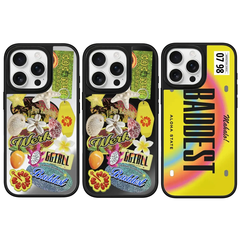

Tropical Fruits Mirror Magnetic Phone Case Cover for IPhone 17 16 15 14 13 12 Pro Max Case for IPhone 17 Pro Max