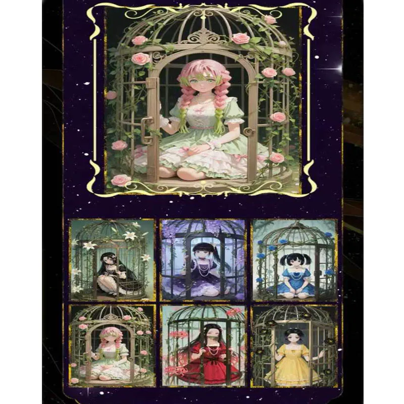 Origional Demon Slayer Collection Cards Goddess Wave1shangbao 100%Acrylic Color Paper 10*15cm Equisite Playing Game Cards Kid