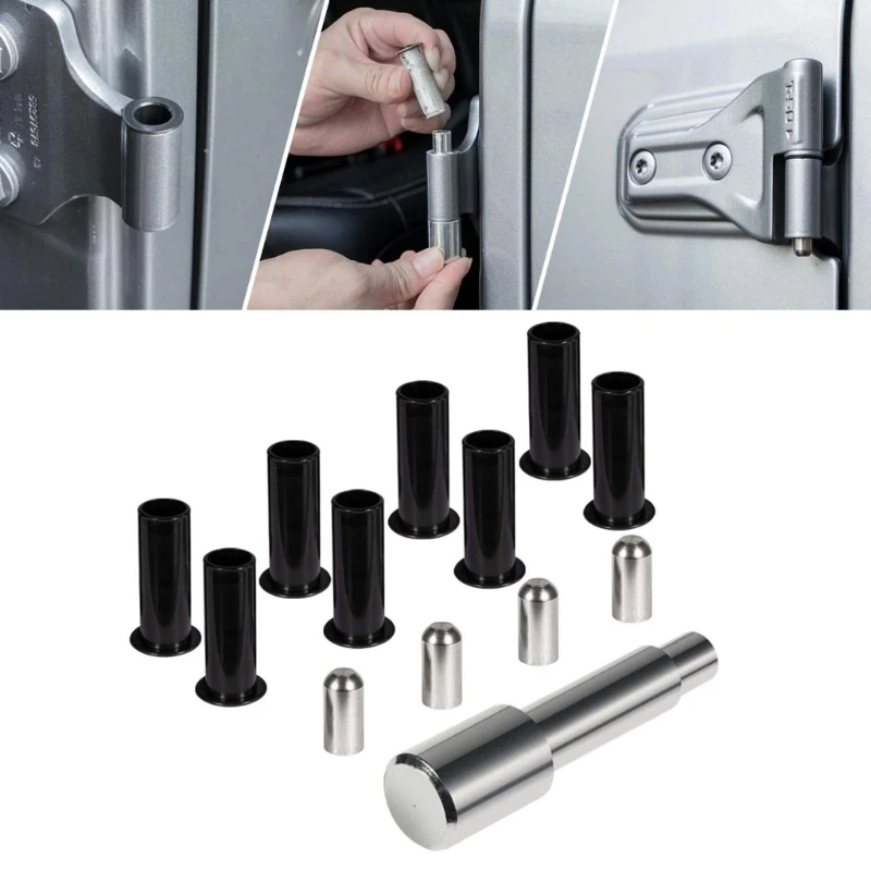 Car Handy Door Bushing Removal Pin Line Tool Hinge Screw Set Compatible for 2/4 Door Repair Automotive Maintenance Parts