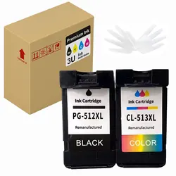 3U PG512 CL513 Compatible for Canon Ink Cartridge for Pixma MP230 MP240 MP250 MP270 MP330 MP480 MP492 MP499 MX410 MX420 Printer