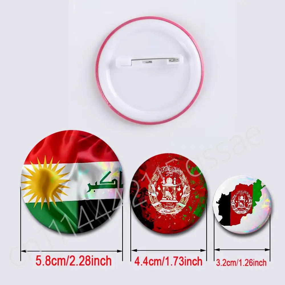 Afghan Afghanistan Flag Button Pins Backpack Clothing Decor Brooch Cartoon Science Fiction Badge Jewelry Gifts for Kids