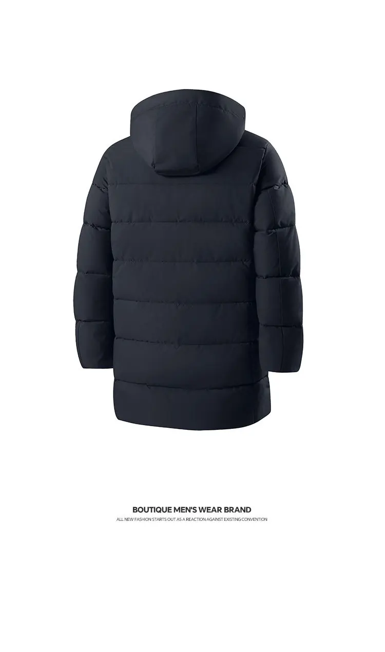 Winter 2026 New Fashion Men Solid Color Long Sleeve Zipper Casual Trendy Simple Daily Basic Hooded Parkas Male Top Clothing Coat